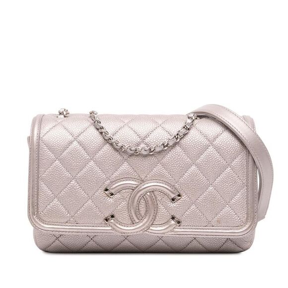 Pre Loved chanel Women Silver Crossbody Bags - Picture 1 of 8